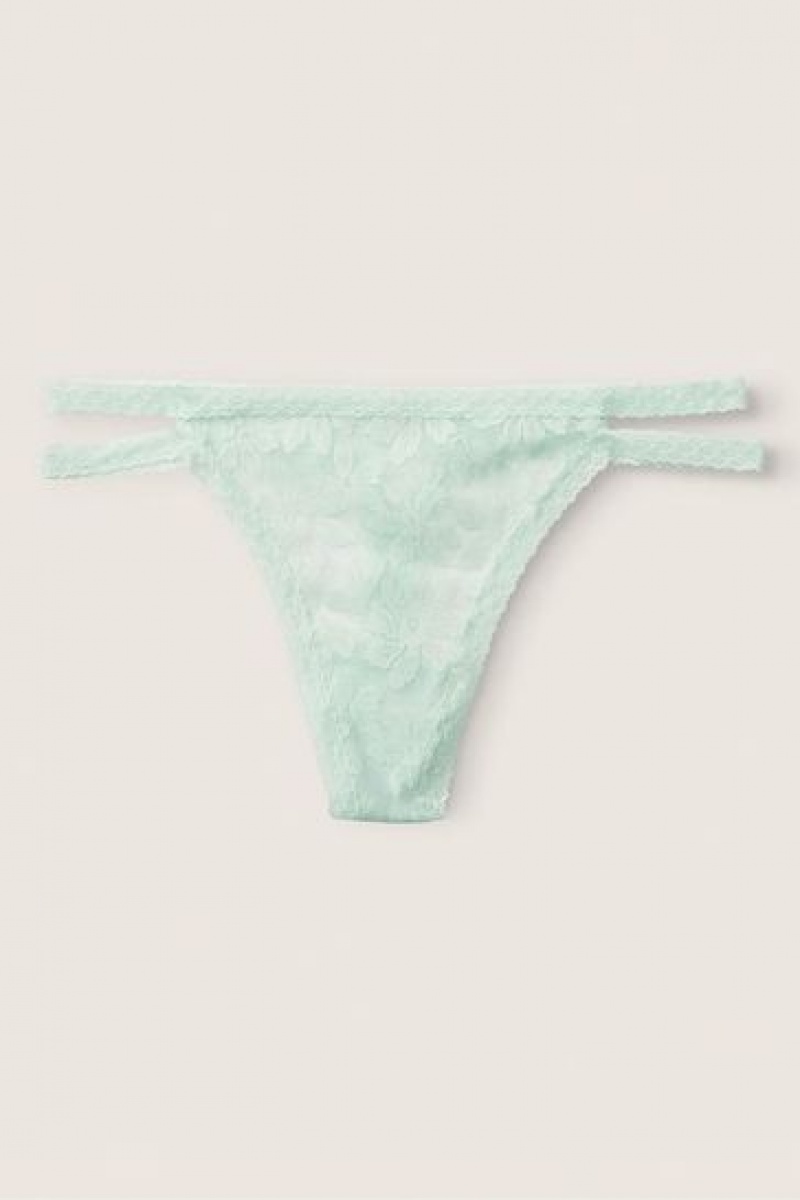 Victorias Secret Panties UAE Online Store - Green Strappy Lace Thong